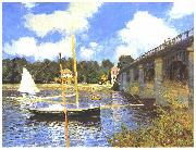 Claude Monet Le Pont routier, Argenteuil oil